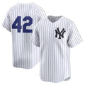 New York Yankees 2024 #42 Jackie Robinson Day Home Limited Jersey ¨C White Stitches Baseball Jerseys