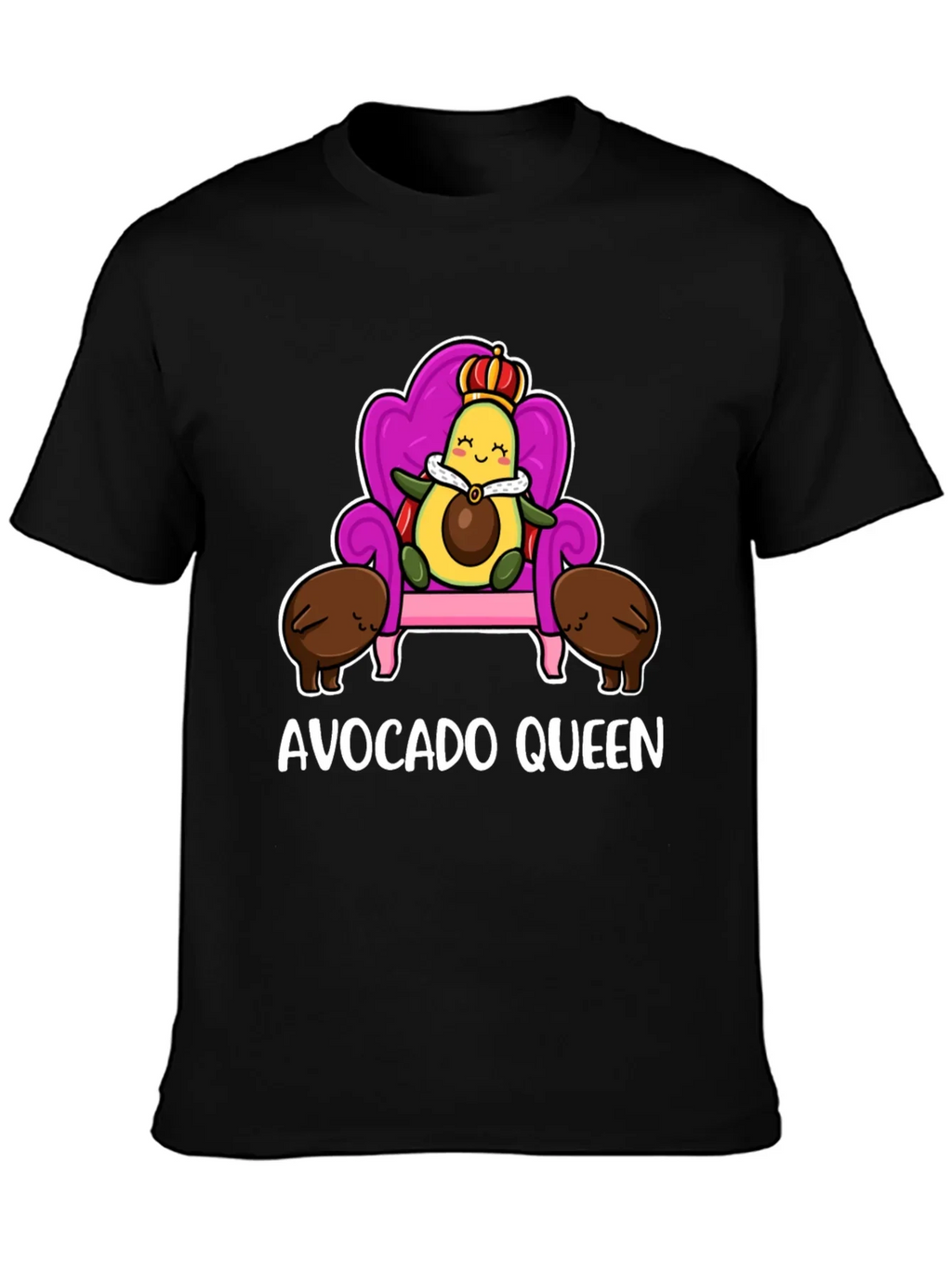 Avocado Queen Graphic T-Shirt - Cute Foodie Tee