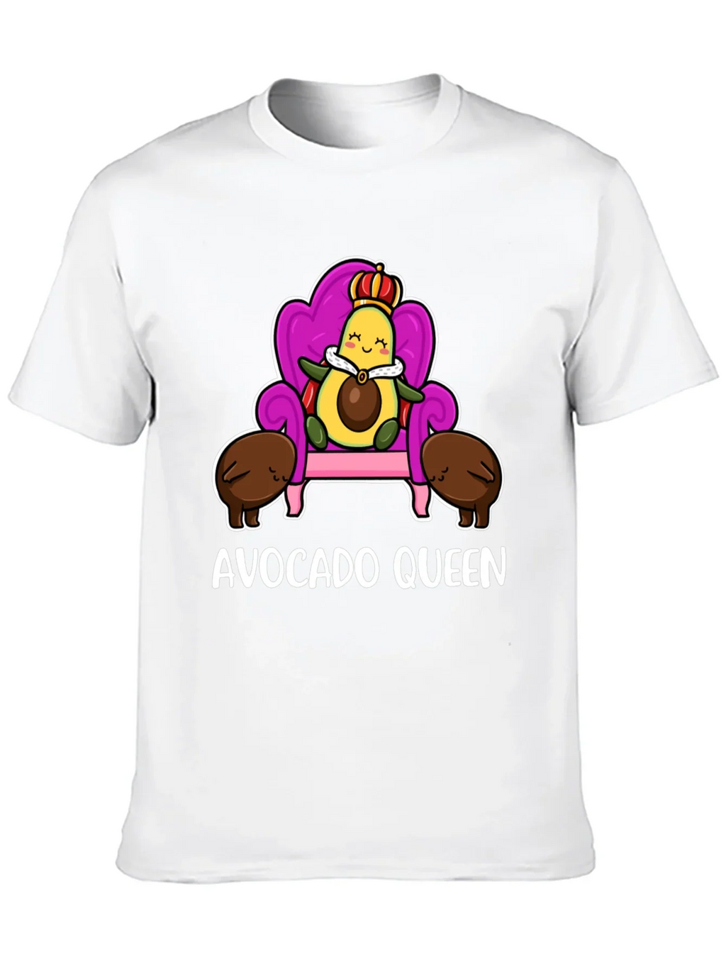 Avocado Queen Graphic T-Shirt - Cute Foodie Tee