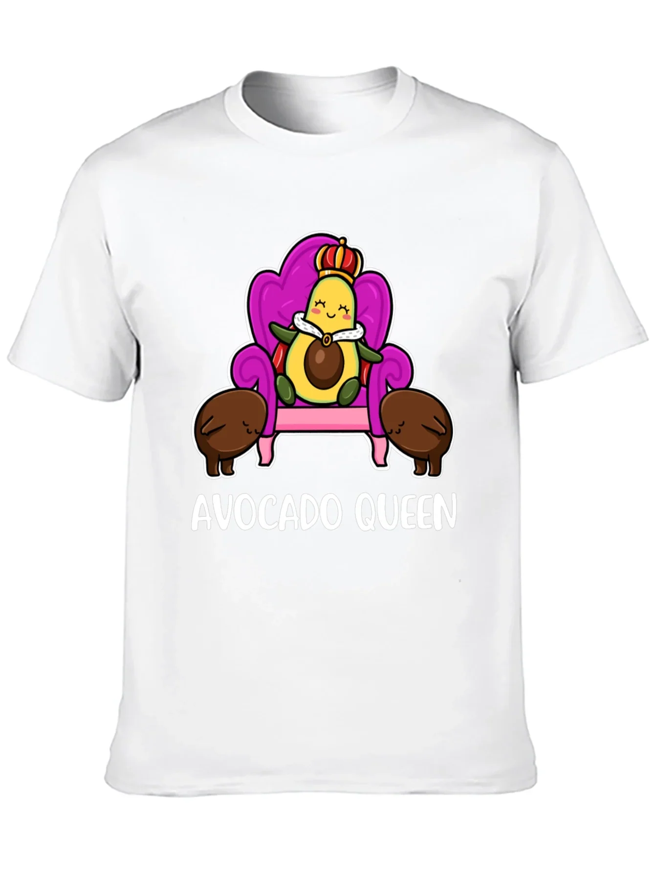 Avocado Queen Graphic T-Shirt - Cute Foodie Tee