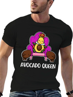 Avocado Queen Graphic T-Shirt - Cute Foodie Tee