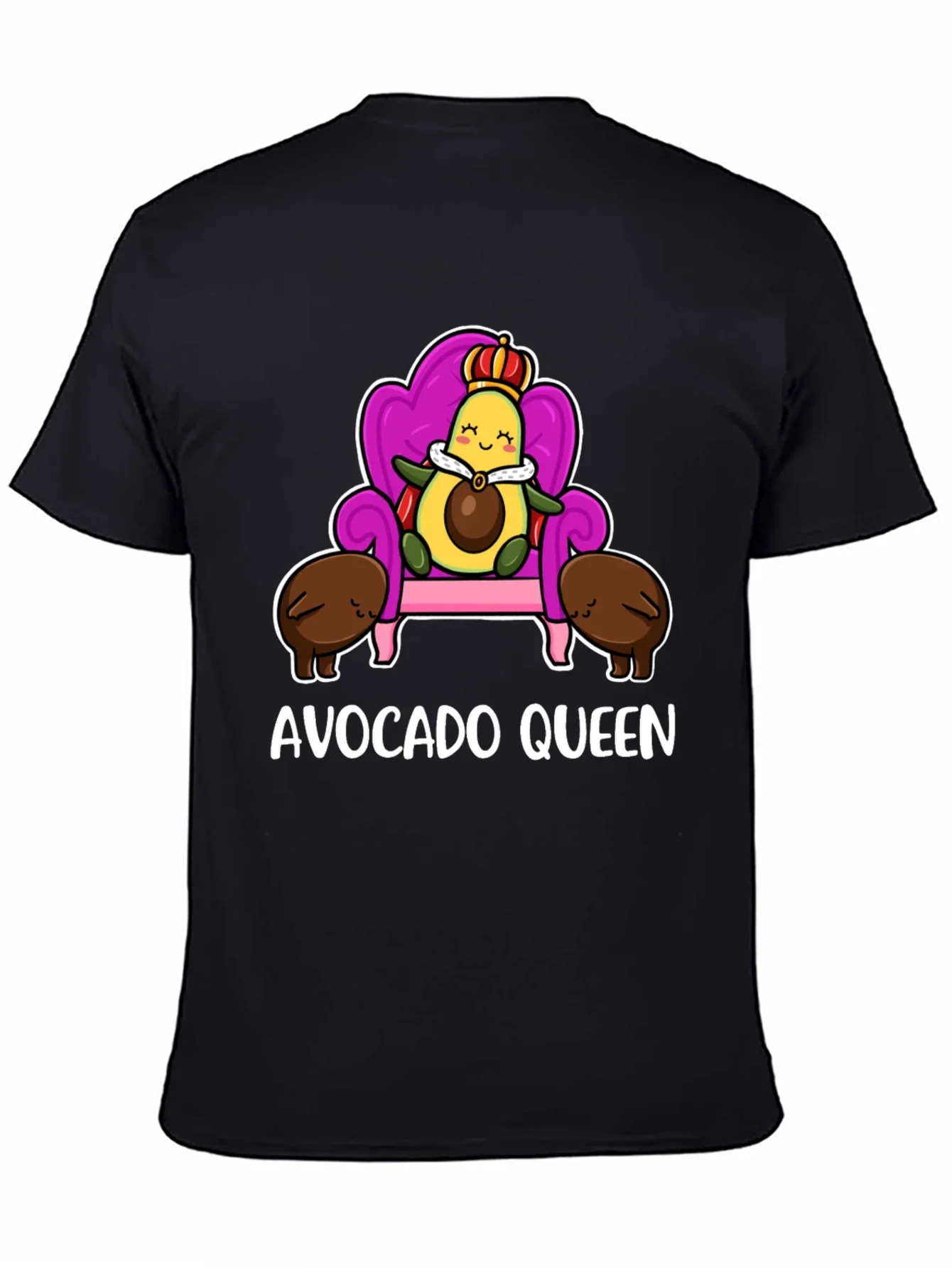 Avocado Queen Graphic T-Shirt - Cute Foodie Tee