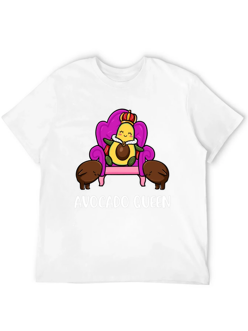 Avocado Queen Graphic T-Shirt - Cute Foodie Tee