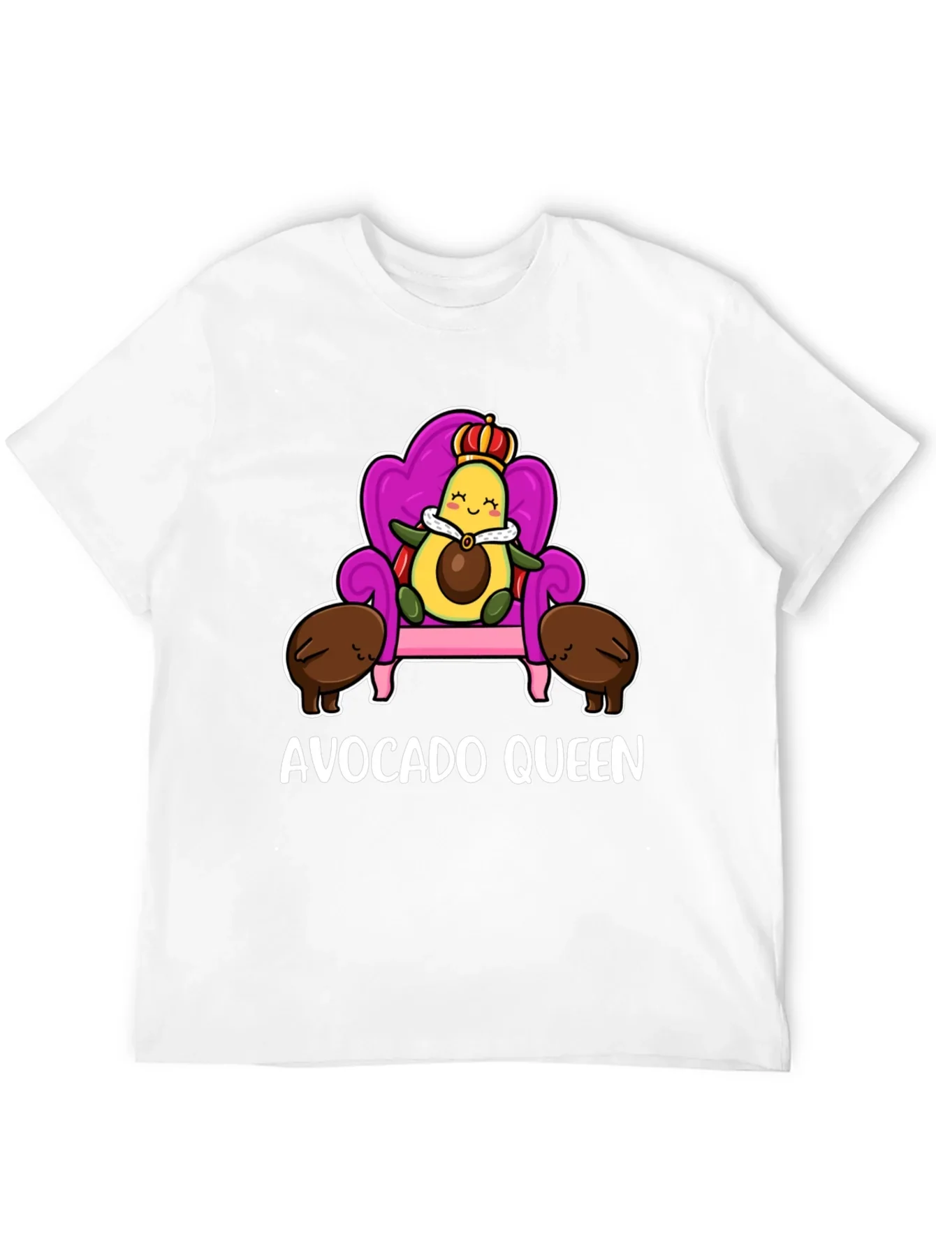 Avocado Queen Graphic T-Shirt - Cute Foodie Tee