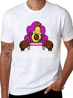 Avocado Queen Graphic T-Shirt - Cute Foodie Tee