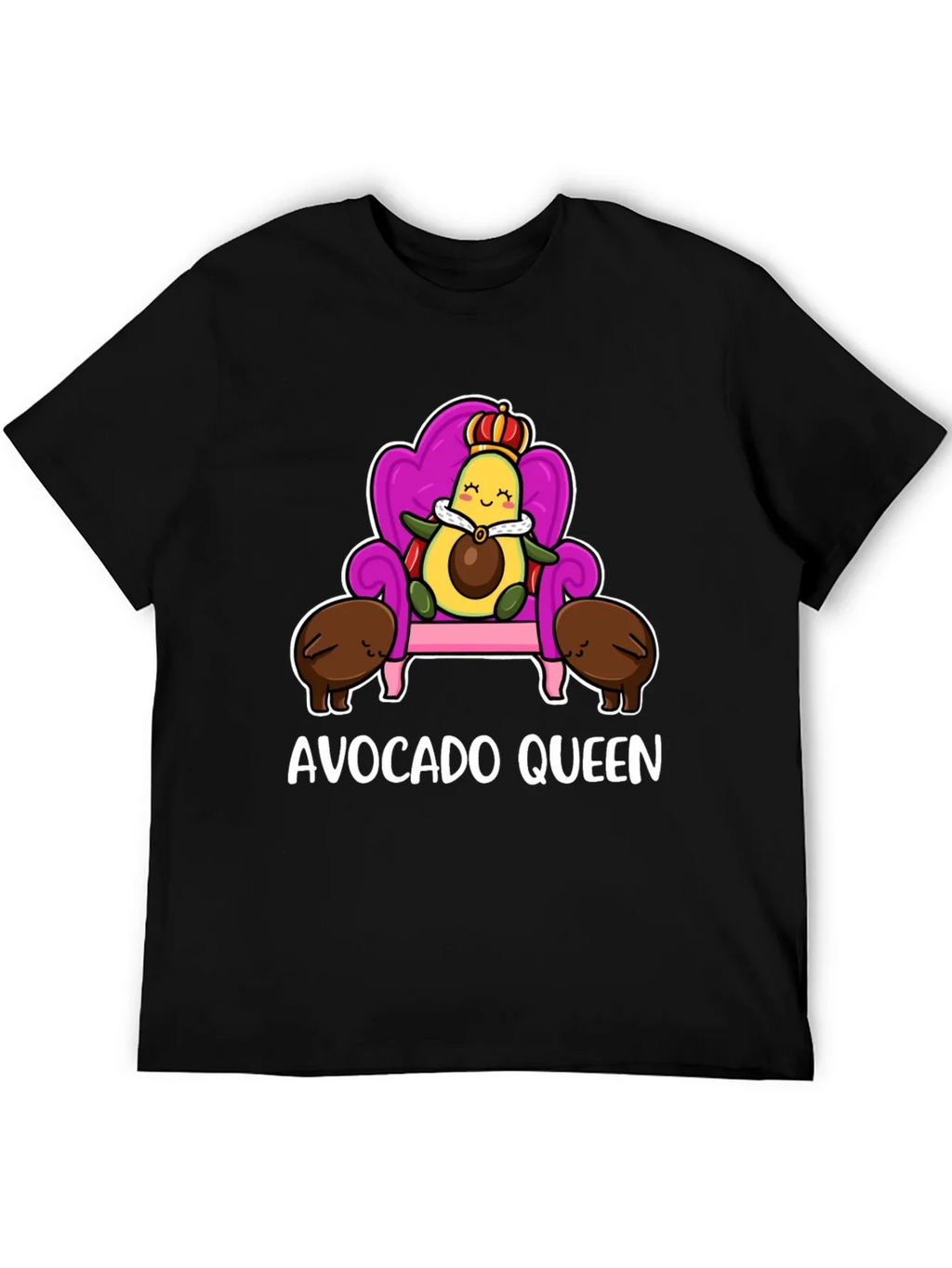 Avocado Queen Graphic T-Shirt - Cute Foodie Tee