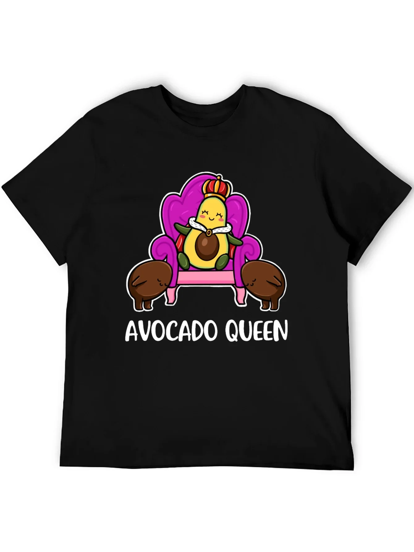 Avocado Queen Graphic T-Shirt - Cute Foodie Tee