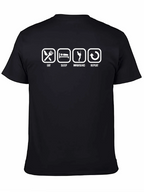 Eat Sleep Music Repeat Black T-Shirt