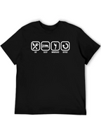 Eat Sleep Music Repeat Black T-Shirt