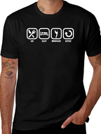 Eat Sleep Music Repeat Black T-Shirt