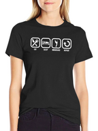 Eat Sleep Music Repeat Black T-Shirt