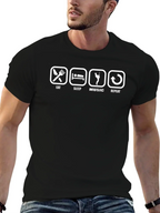 Eat Sleep Music Repeat Black T-Shirt
