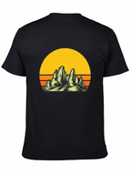 Sunset Mountain Graphic Tee - Black