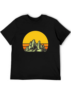 Sunset Mountain Graphic Tee - Black