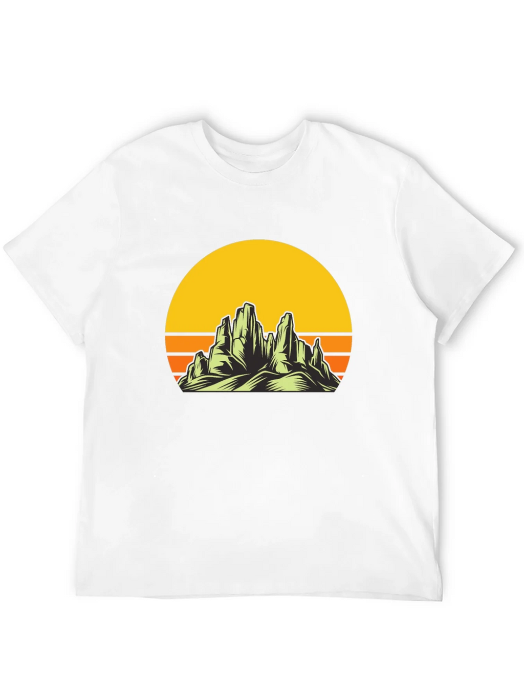 Sunset Mountain Graphic Tee - Black