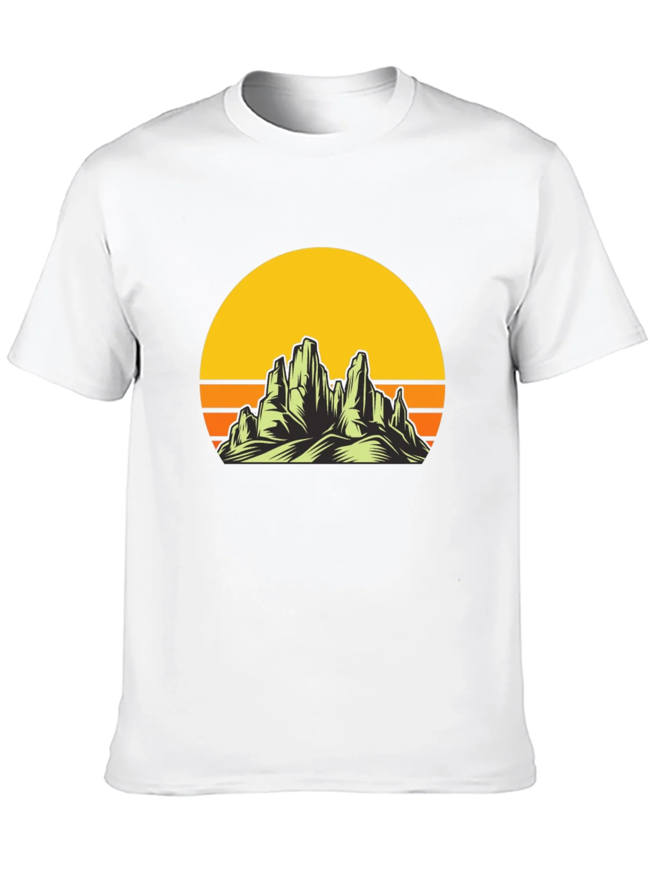 Sunset Mountain Graphic Tee - Black