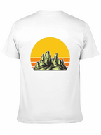Sunset Mountain Graphic Tee - Black