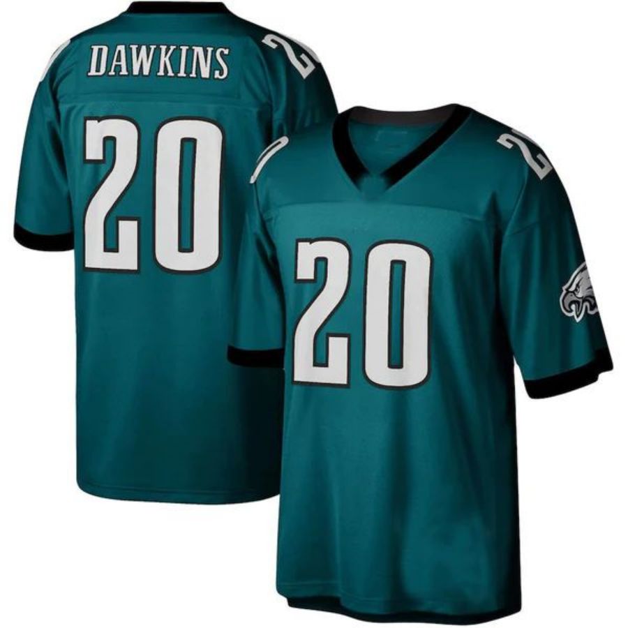P.Eagles #20 Brian Dawkins Player  Midnight Green 1996 Legacy Replica Jersey Stitched American Football Jerseys