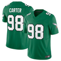 P.Eagles #98 Jalen Carter Player Green Alternate Vapor F.U.S.E. Limited Jersey Stitched American Football Jerseys