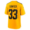 P.Steelers #33 Jack Sawyer Player Gold Alternate Game Football Jerseys