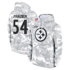 P.Steelers #54 Zach Frazier Player Salute to Service Hoodies & T-Shirts Football Jerseys