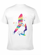 Tie-Dye Windsurfer Graphic Tee - Black Casual Shirt