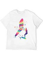 Tie-Dye Windsurfer Graphic Tee - Black Casual Shirt