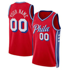 Custom PH.76ers Jordan Brand Unisex 2022-23 Swingman Jersey Statement Edition Red Stitched Basketball Jersey