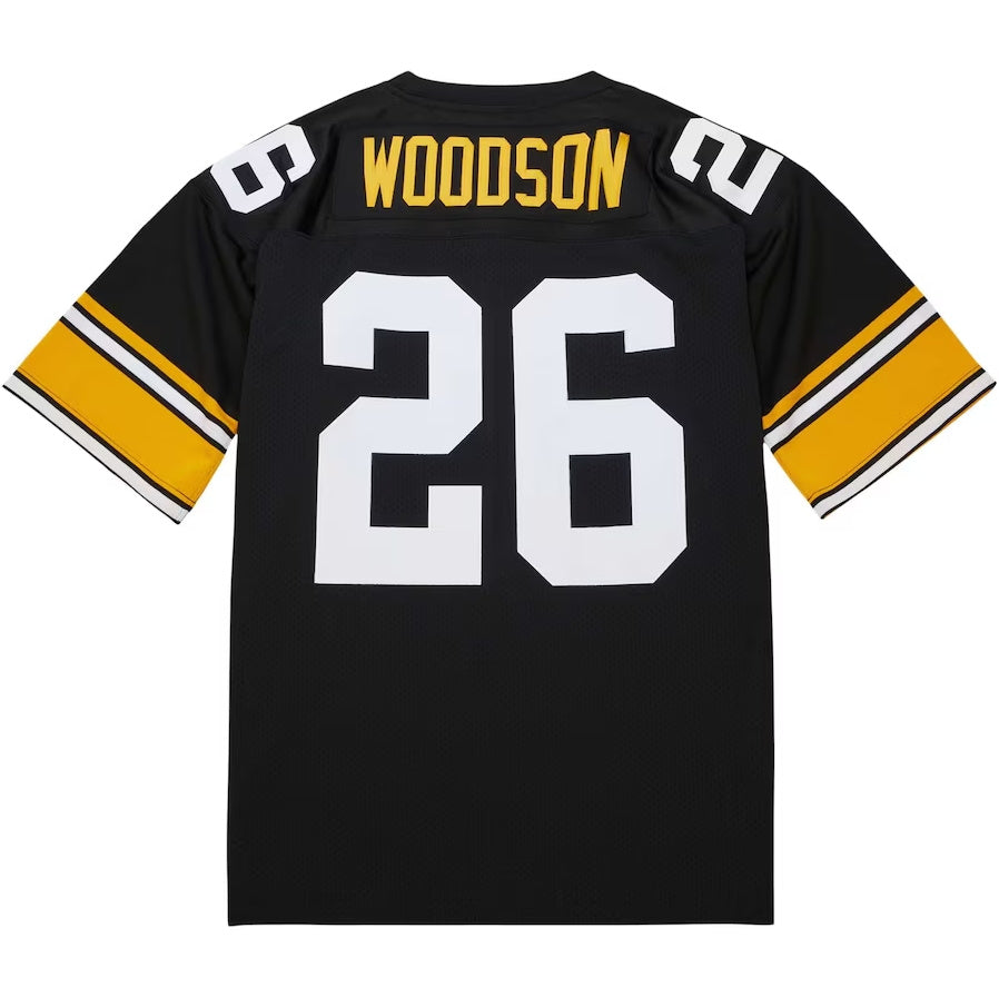 P.Steelers #26 Rod Woodson 1988  Authentic Throwback Retired Player Jersey - Black Stitched American Football Jerseys