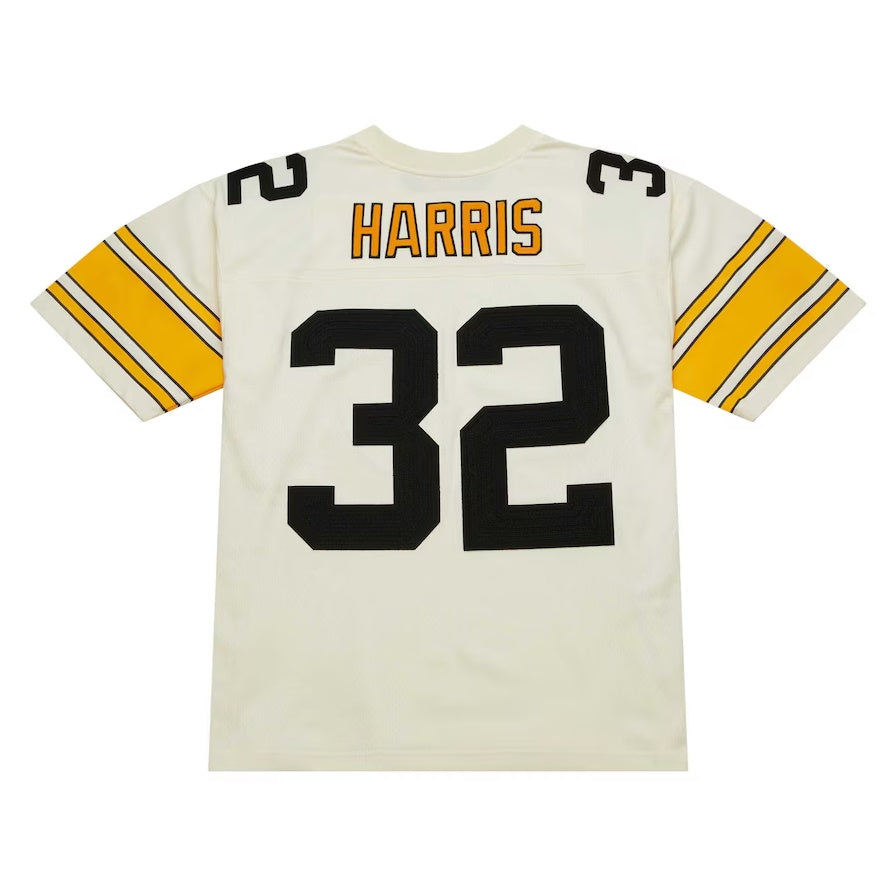 P.Steelers #32 Franco Harris  Chainstitch Legacy Player Jersey - Cream Stitched American Football Jerseys
