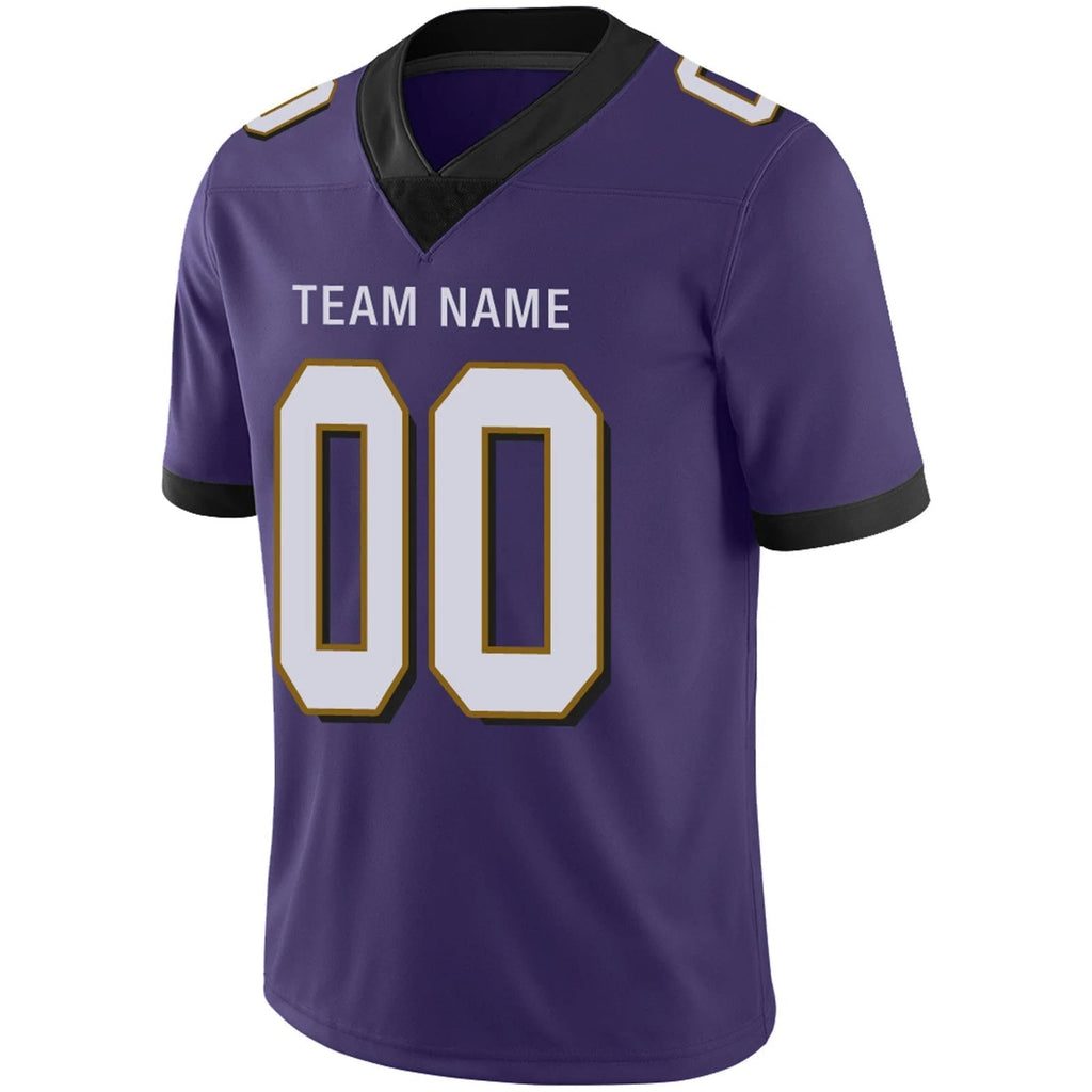 Custom B.Ravens Purple Personalized Design Game Football Jerseys