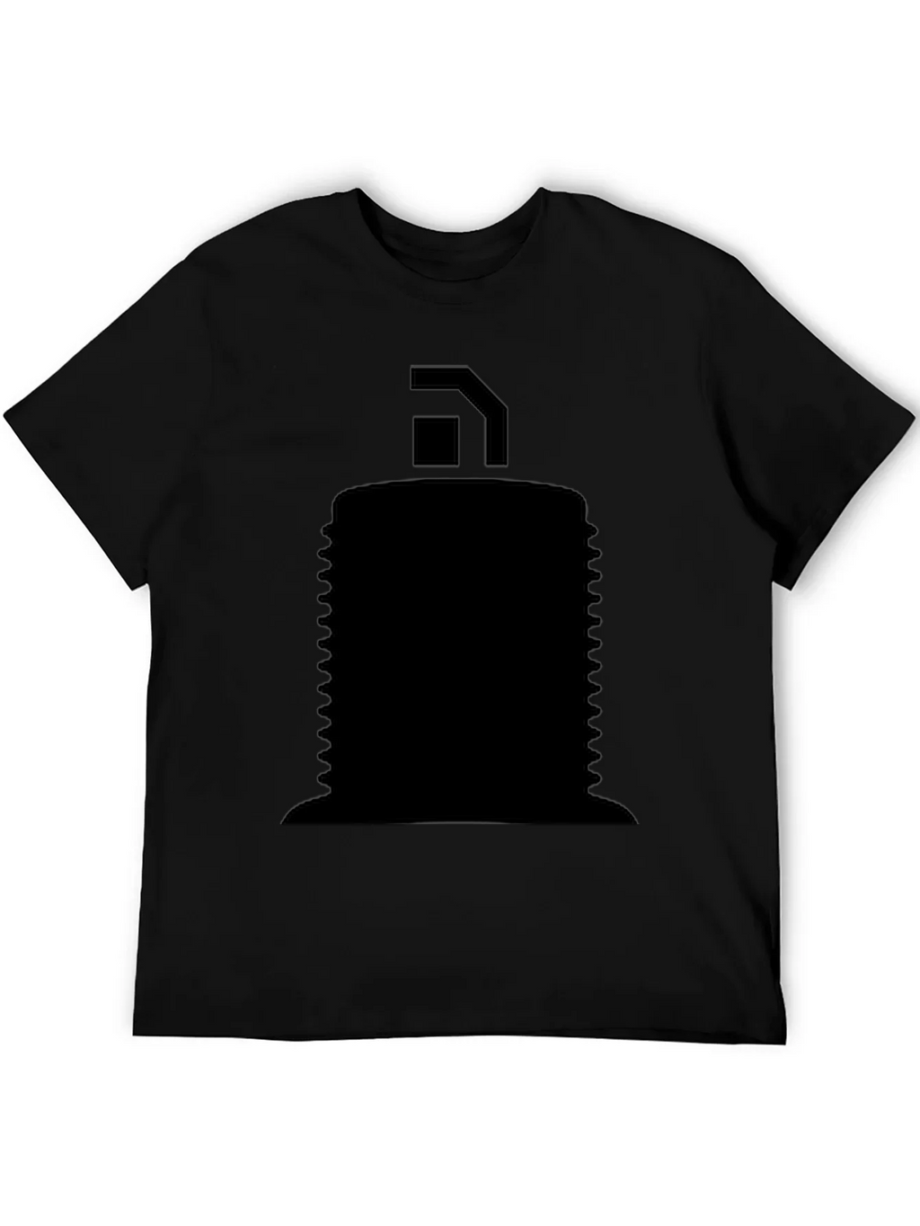 Mens Black Graphic T-Shirt - Abstract Design