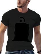 Mens Black Graphic T-Shirt - Abstract Design