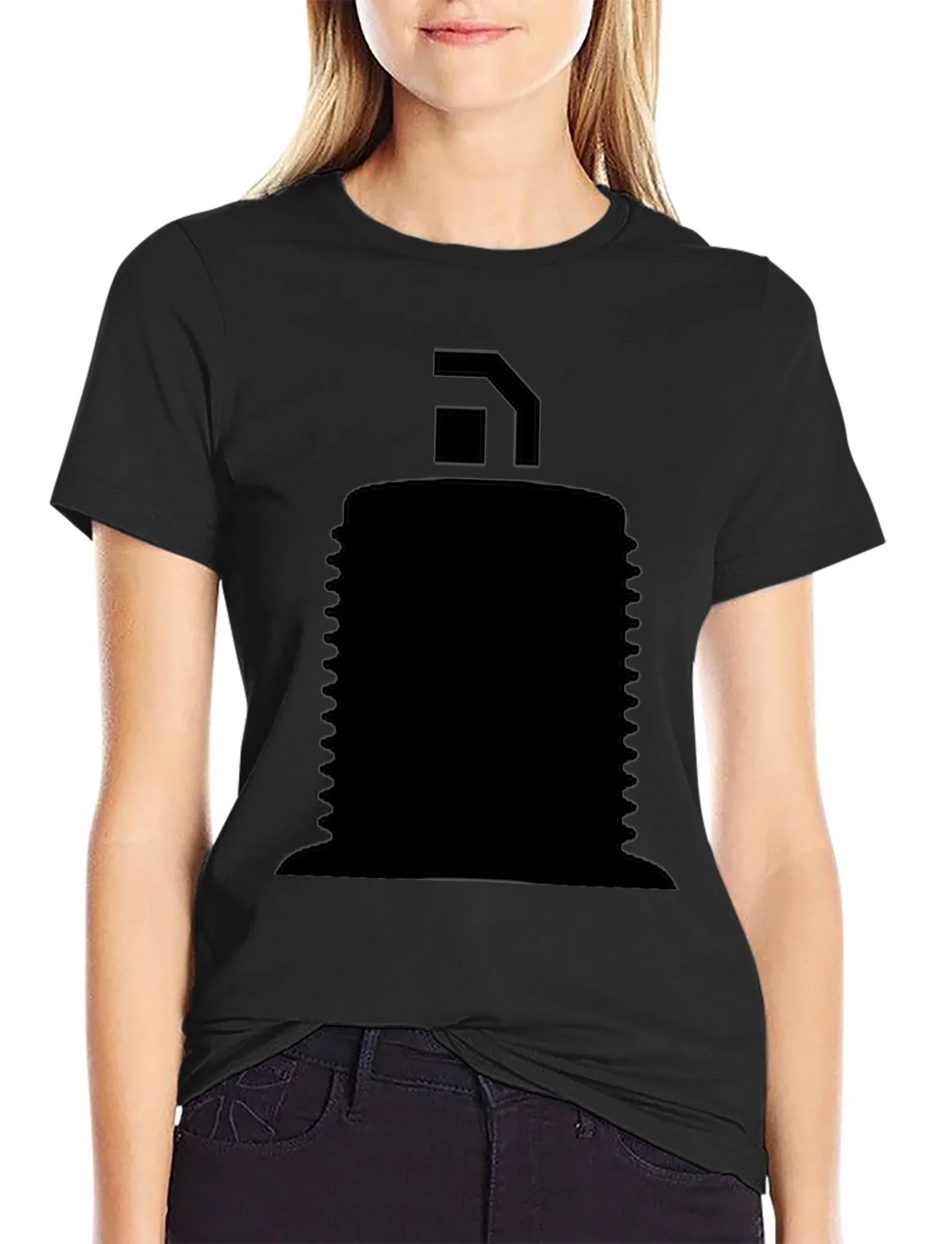 Mens Black Graphic T-Shirt - Abstract Design
