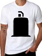 Mens Black Graphic T-Shirt - Abstract Design