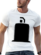 Mens Black Graphic T-Shirt - Abstract Design