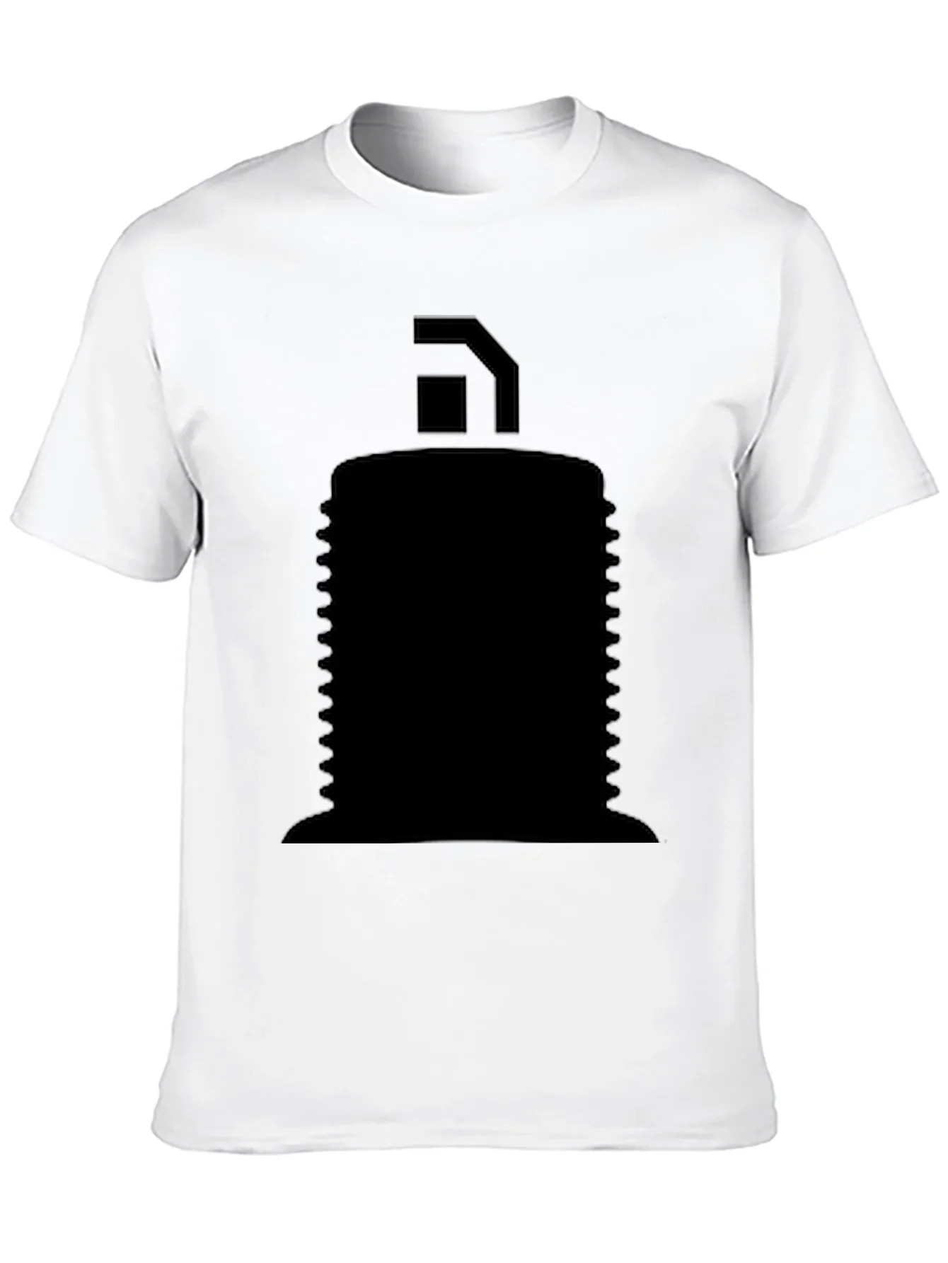Mens Black Graphic T-Shirt - Abstract Design