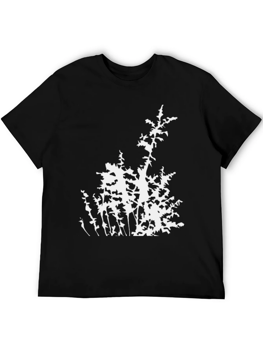Abstract Botanical Black T-Shirt