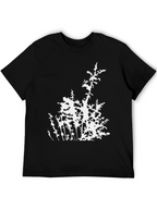 Abstract Botanical Black T-Shirt