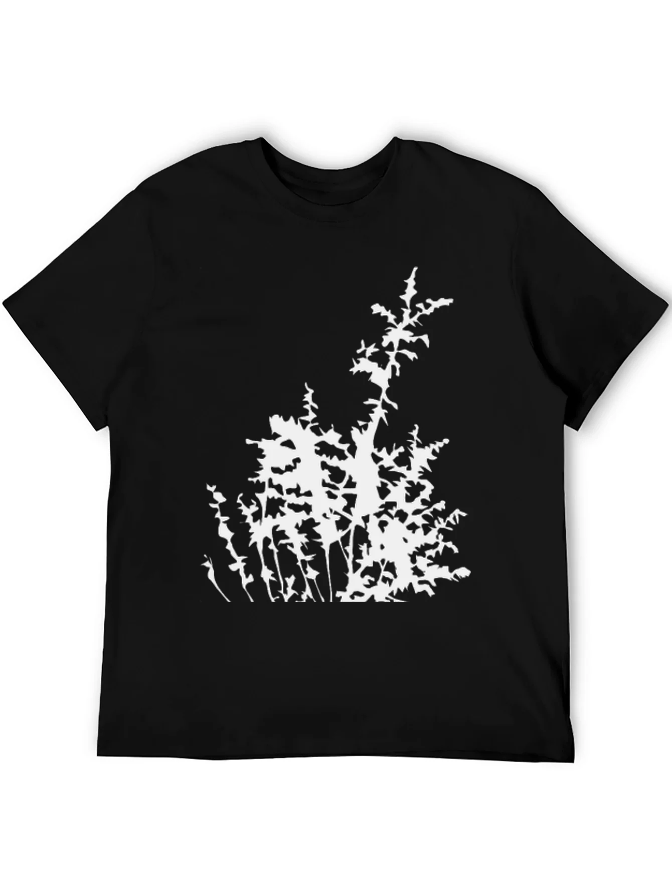 Abstract Botanical Black T-Shirt