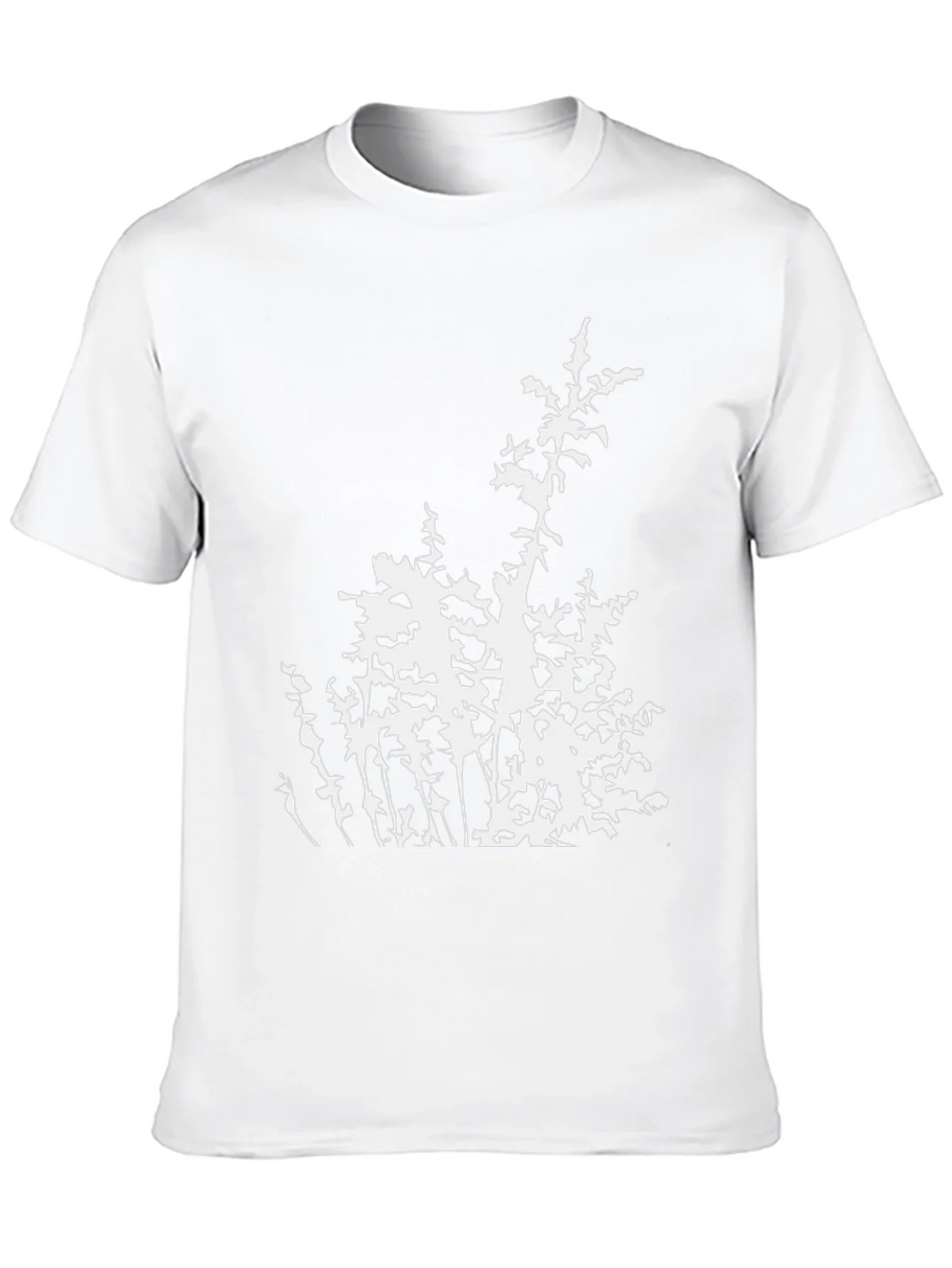 Abstract Botanical Black T-Shirt