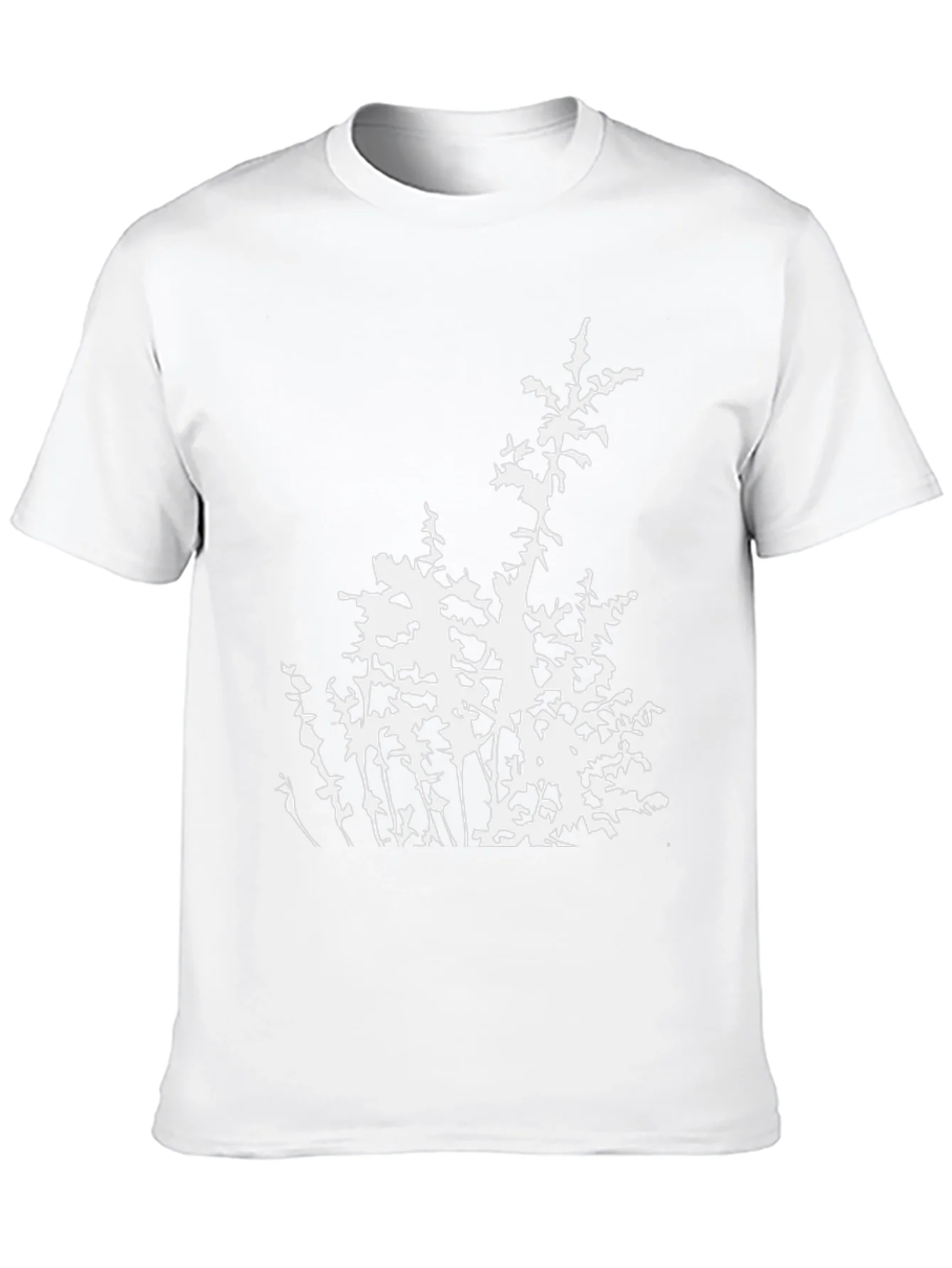 Abstract Botanical Black T-Shirt