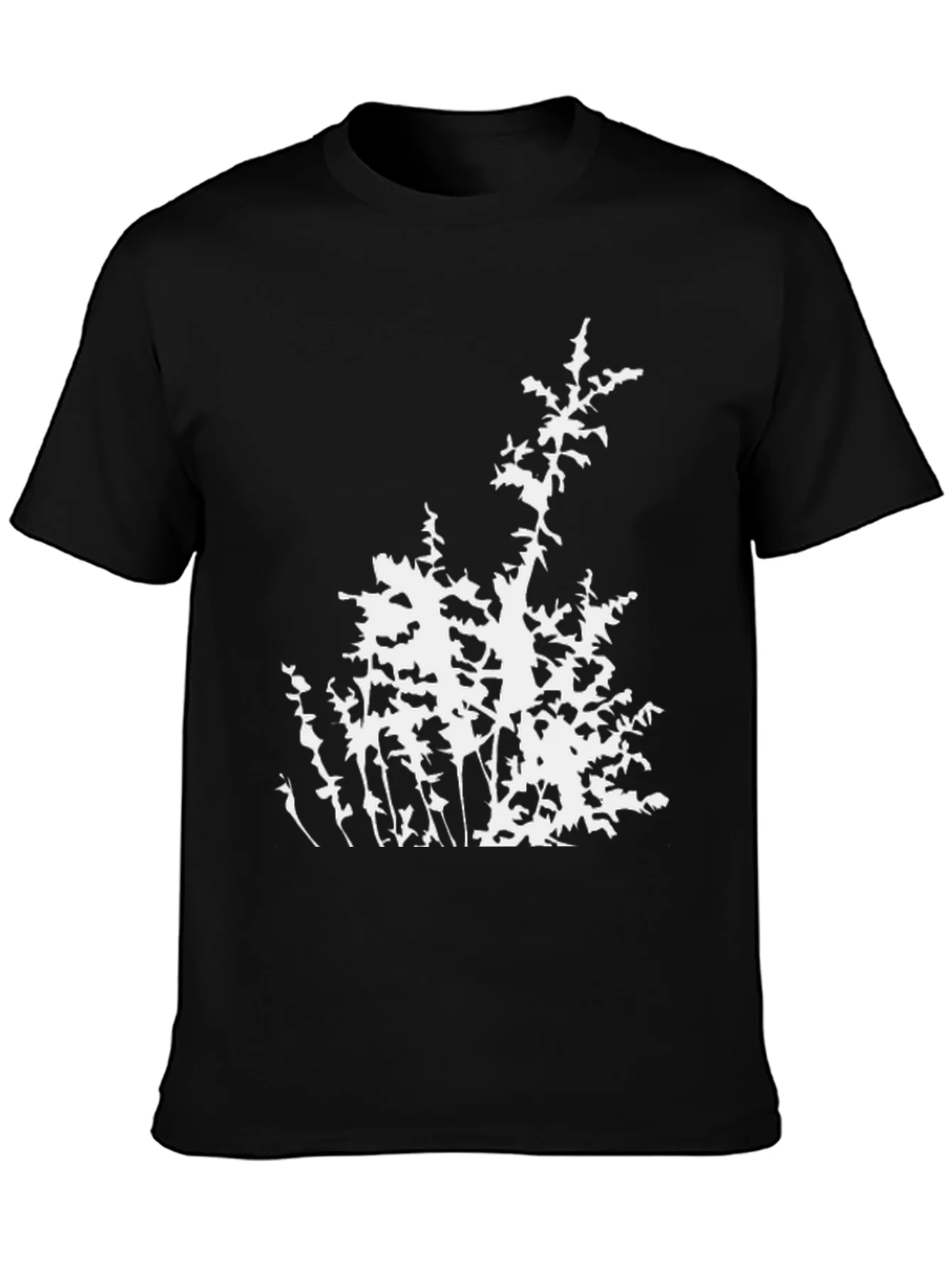 Abstract Botanical Black T-Shirt