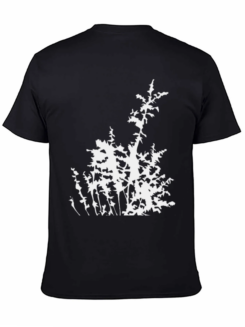 Abstract Botanical Black T-Shirt