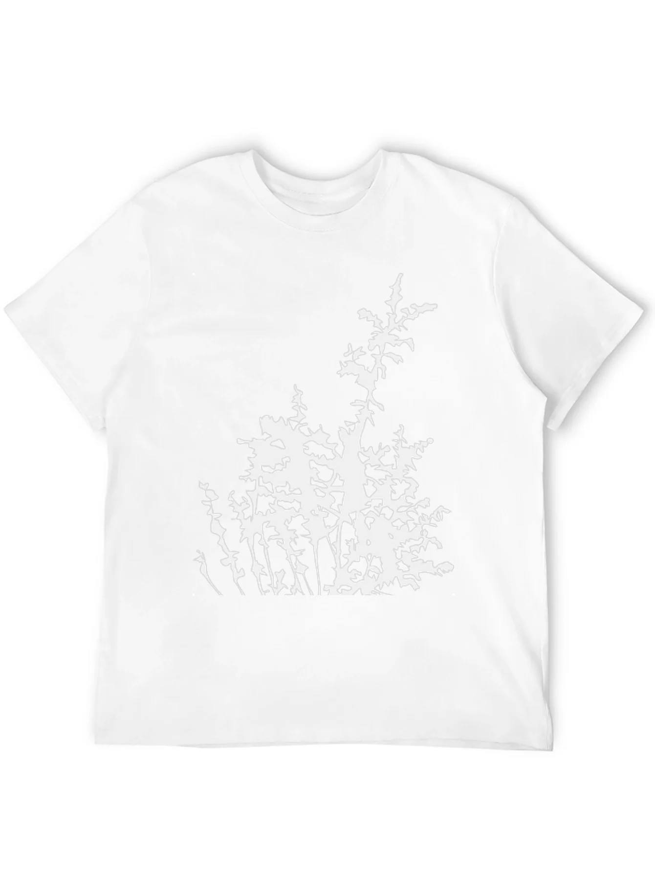 Abstract Botanical Black T-Shirt
