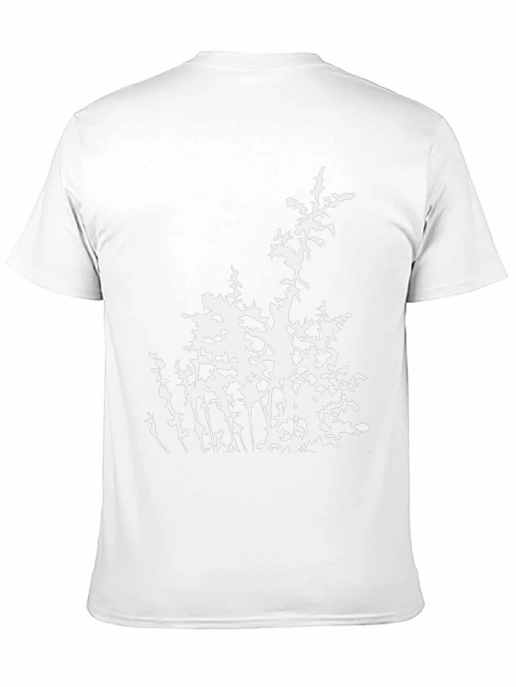 Abstract Botanical Black T-Shirt