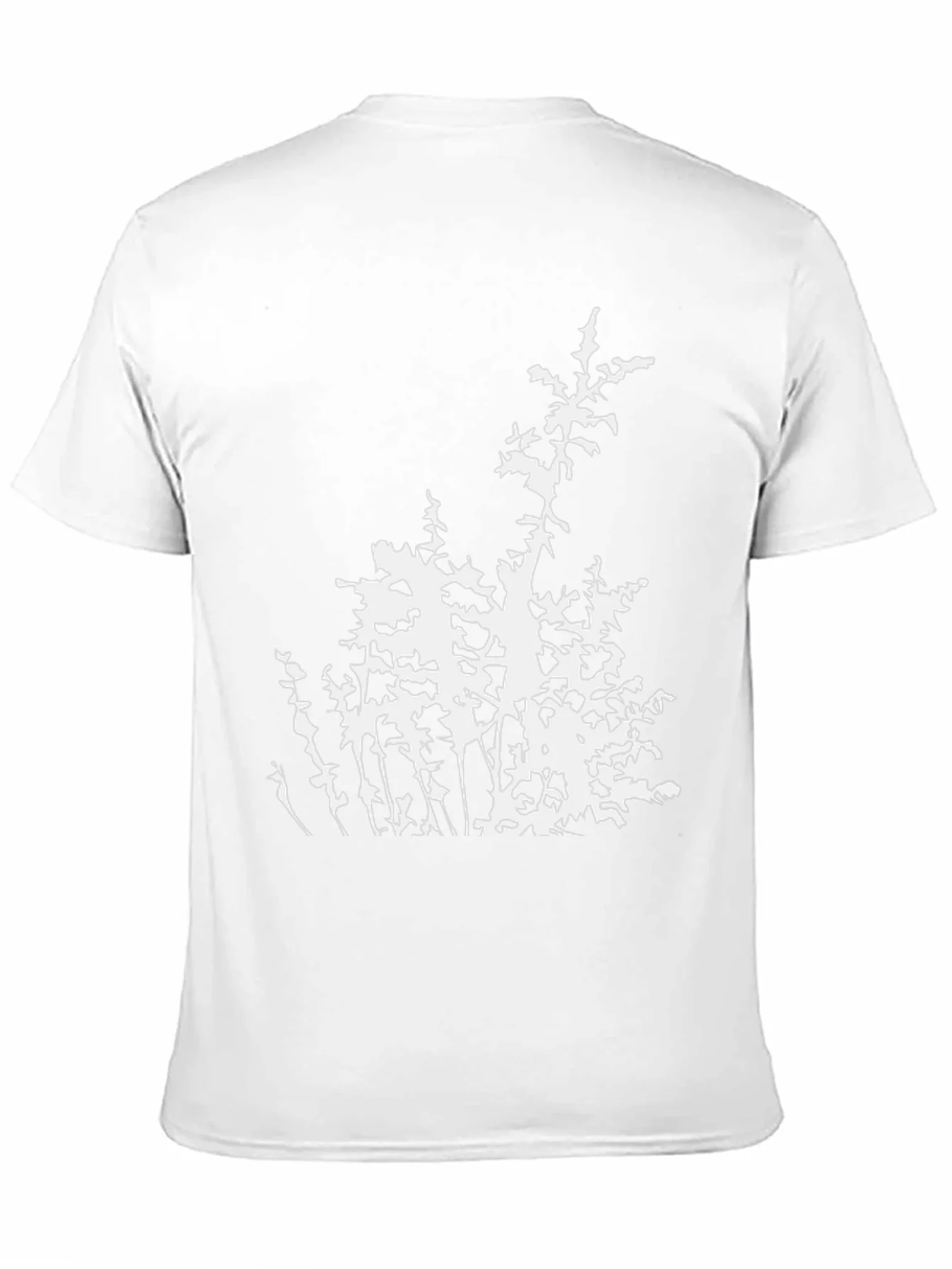 Abstract Botanical Black T-Shirt