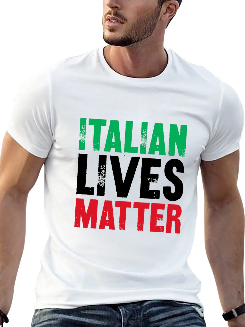 Italian Lives Matter T-Shirt - Mens Black Graphic Tee