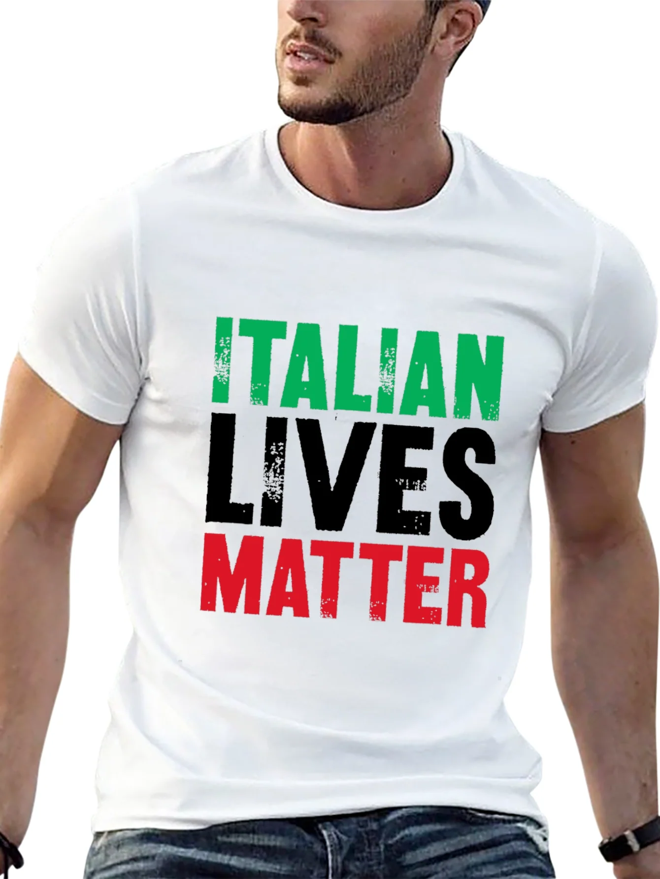 Italian Lives Matter T-Shirt - Mens Black Graphic Tee