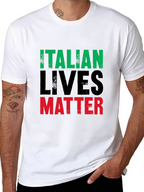 Italian Lives Matter T-Shirt - Mens Black Graphic Tee